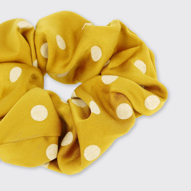 spotty-hair-scrunchie-ochre-millie-mae