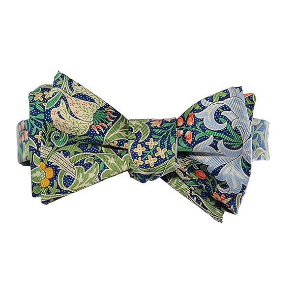 william-morris-golden-lily-silk-bow-tie-fox-chave