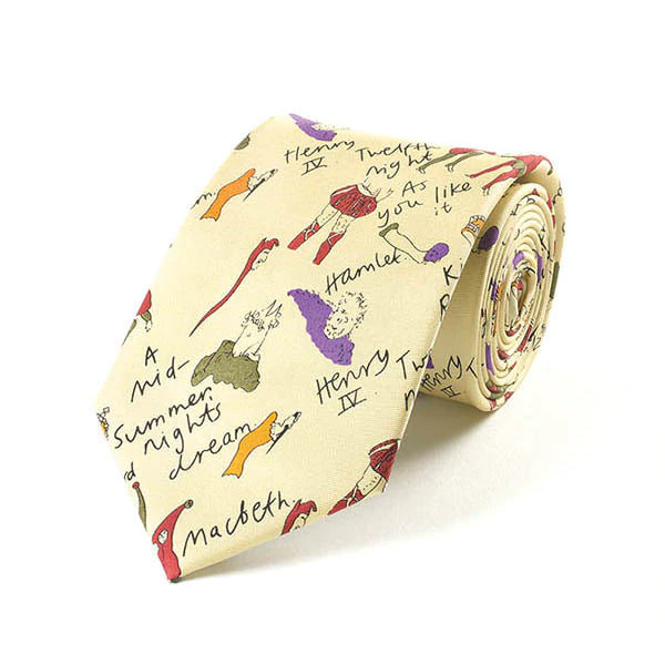 Shakespeare Plays Silk Tie Fox & Chave