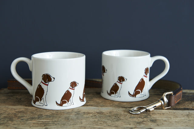 Liver & White Springer Spaniel Dog Mug - Sweet William