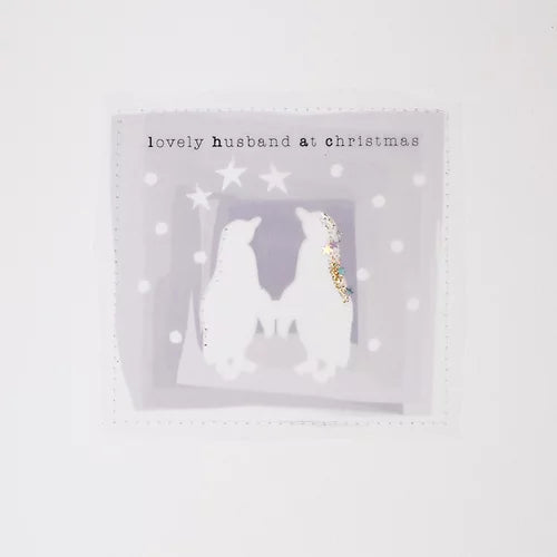 Lovely Husband at Christmas Card - Wendy Jones-Blackett