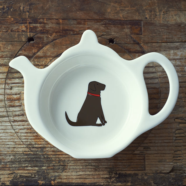 Chocolate Labrador Teabag Dish - Sweet William