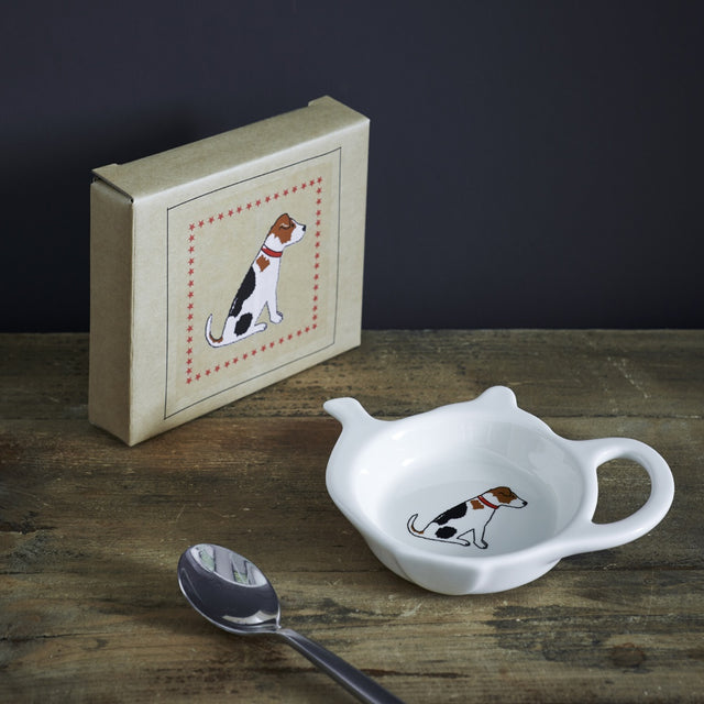 Jack Russell Teabag Dish - Sweet William