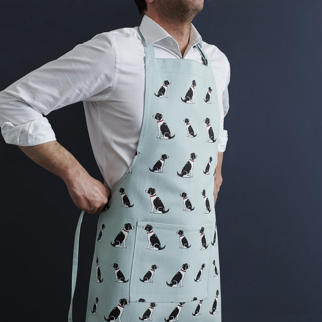 Black & White Springer Spaniel Apron - Sweet William