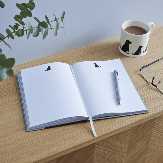 Black Labrador Notebook - Sweet William