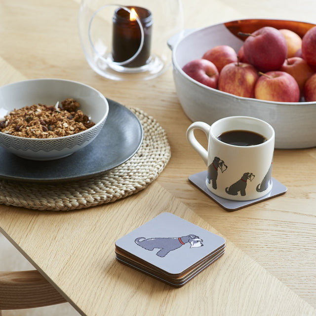 Grey Schnauzer Coaster - Sweet William