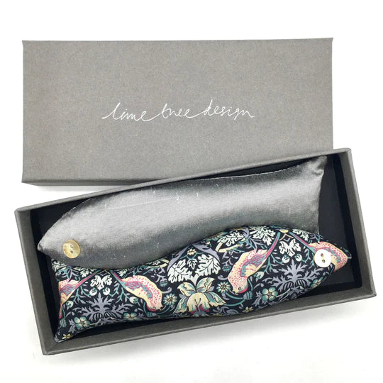 Liberty Lavender Sardines: Strawberry Thief Grey - Lime Tree Design
