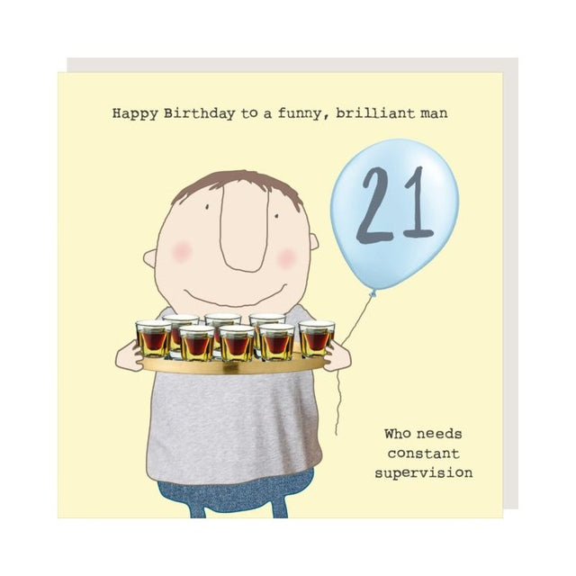 Boy 21 Shots Card - Rosie Made A Thing