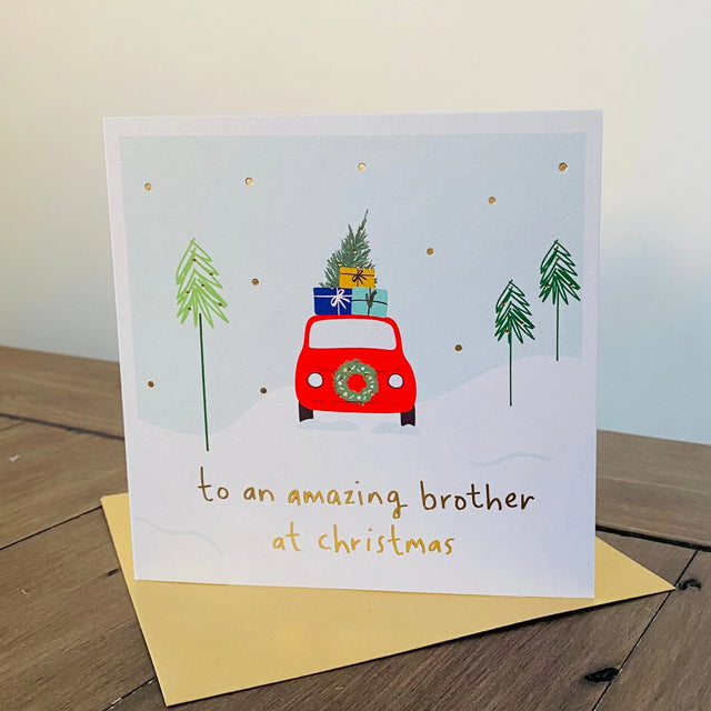 Amazing Brother at Christmas Card - Megan Claire
