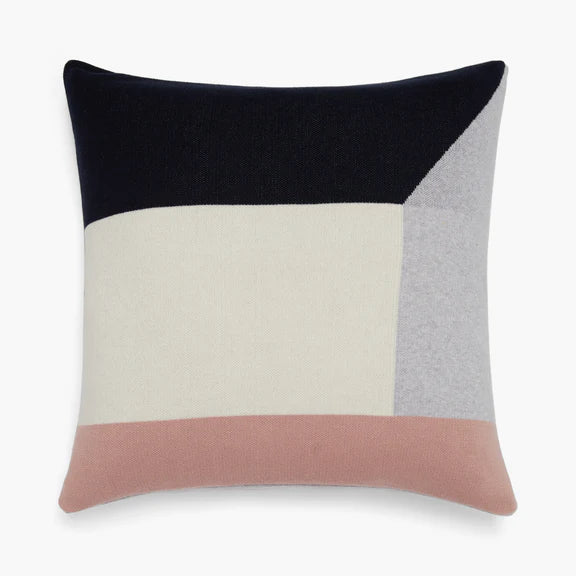 Bruka Cushion Cover: Navy and Rose