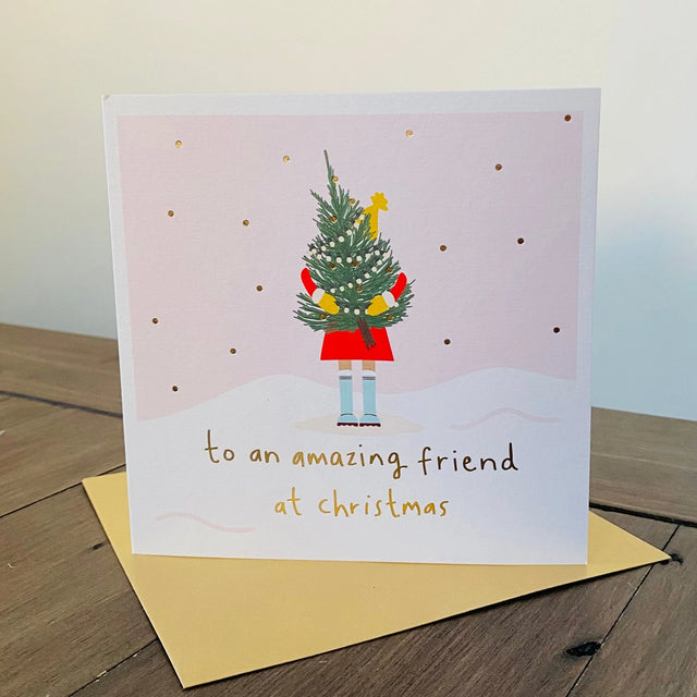 Amazing Friend at Christmas Card - Megan Claire