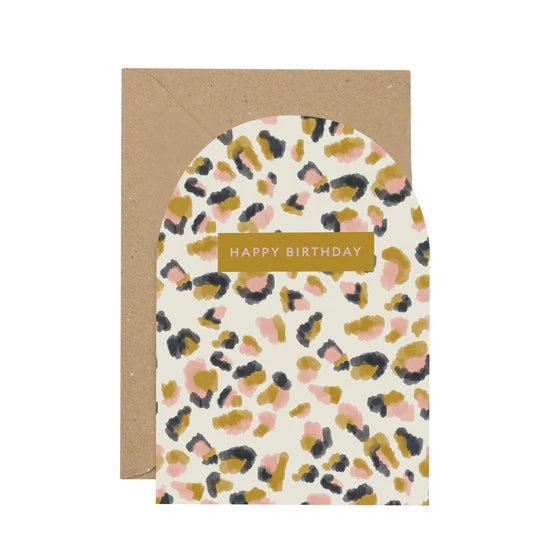 Pastel Leopard Print Card - Plewsy