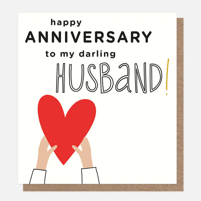 Darling Husband Anniversary Card - Caroline Gardner