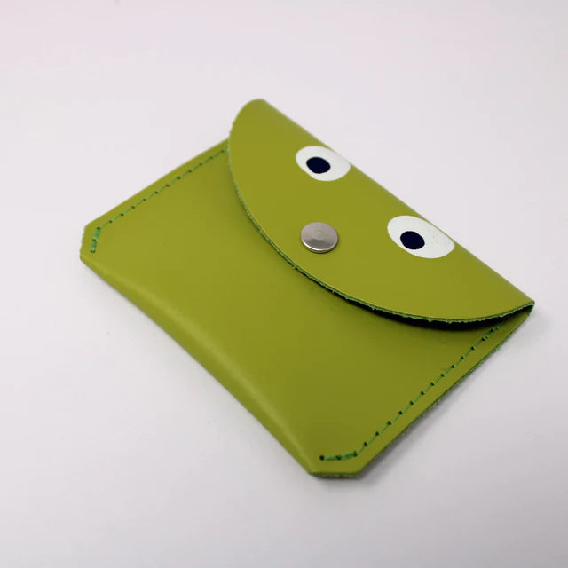 Mini Money Googly Eyed Purse: Apple Green