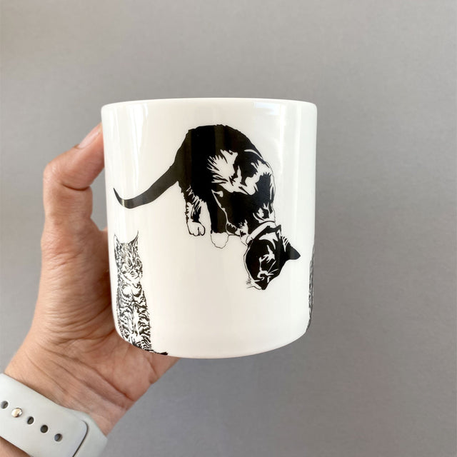 Molly & Maud Cats Fine Bone China Mug - Penguin Ink