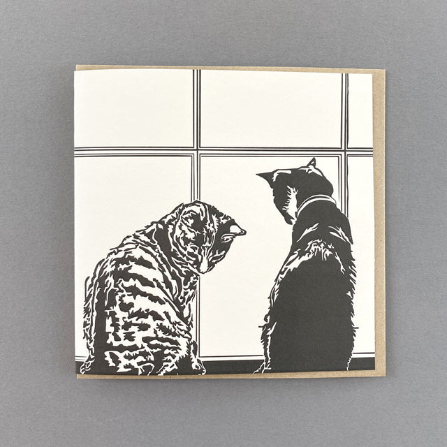 window-time-cats-letterpress-card-penguin-ink