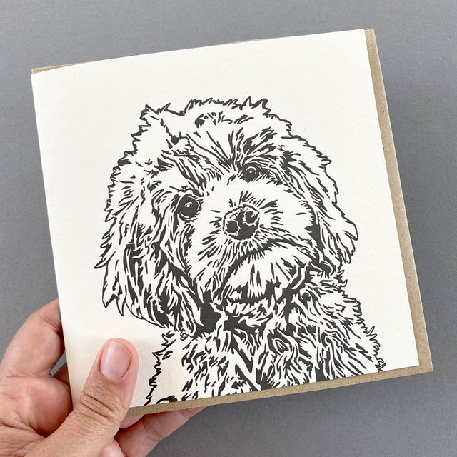 Cockapoo Puppy Card - Penguin Ink