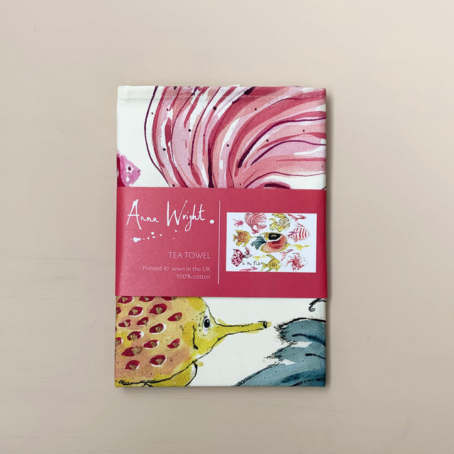 In The Pink Fish Tea Towel - Anna Wright