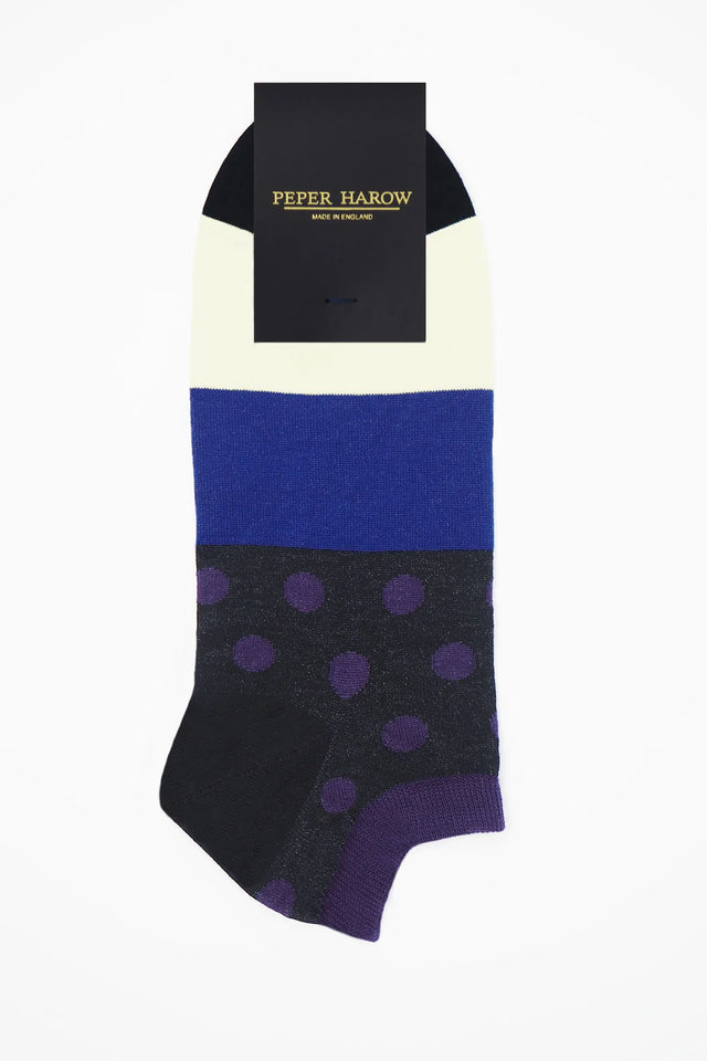 Mayfair Men's Trainer Socks - Purple - Peper Harow