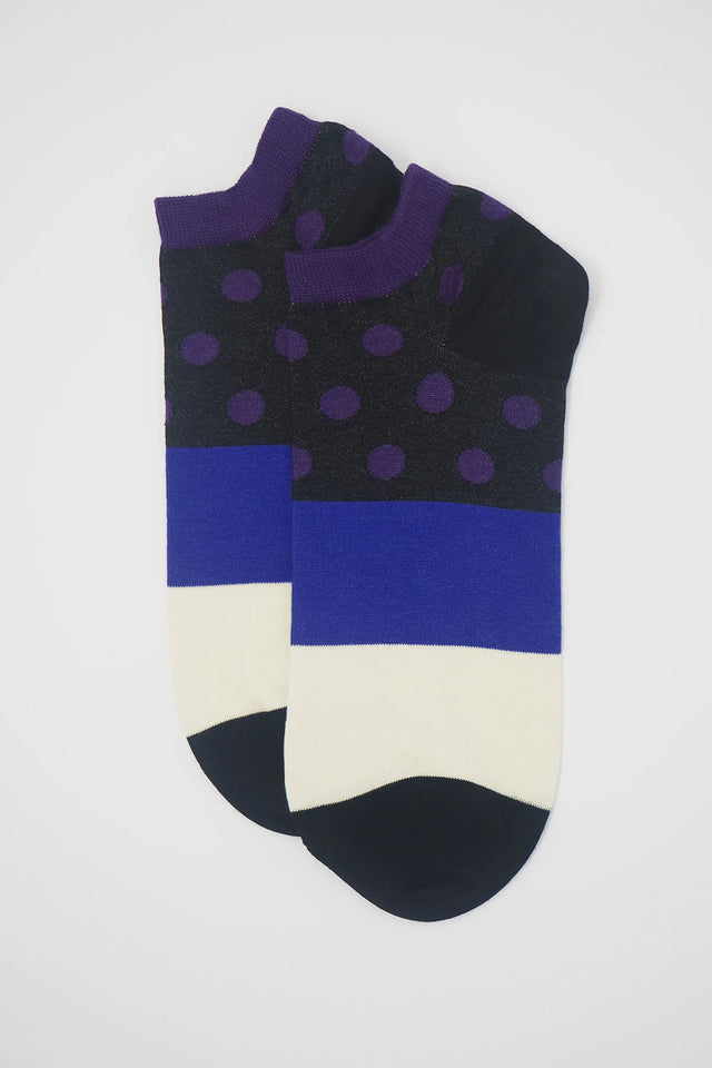 Mayfair Men's Trainer Socks - Purple - Peper Harow