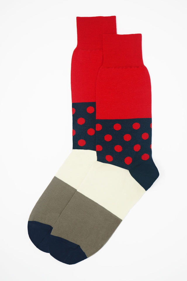 Mayfair Men's Socks - Scarlet - Peper Harow