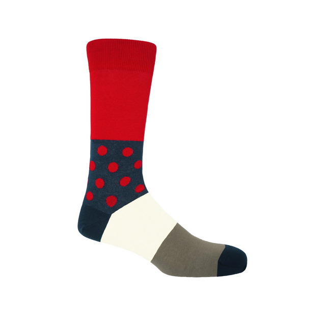 Mayfair Men's Socks - Scarlet - Peper Harow