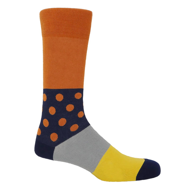 Mayfair Men's Socks - Burnt Orange - Peper Harow