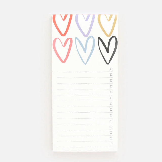 Multi Outline Heart List Pad - Caroline Gardner