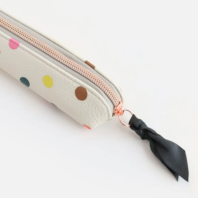 Multi Polka Spot Slim Pencil Case - Caroline Gardner