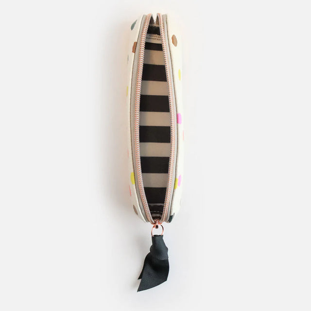 Multi Polka Spot Slim Pencil Case - Caroline Gardner