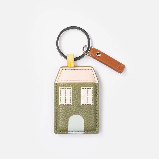 khaki-and-pink-house-keyring-caroline-gardner