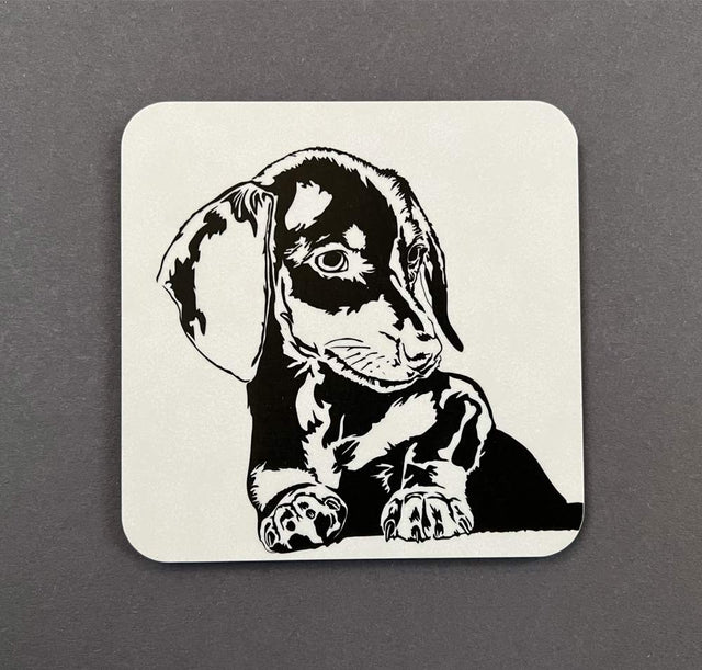 Dachshund Coaster - Penguin Ink
