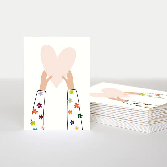 Hands Holding Heart Notecards - Caroline Gardner
