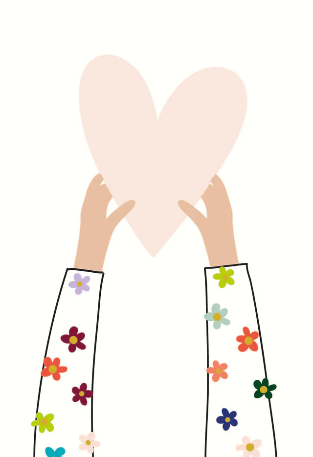 Hands Holding Heart Notecards - Caroline Gardner