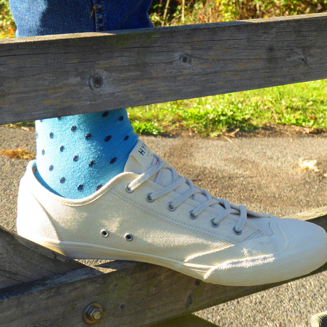 Pin Polka Men's Socks - Azure - Peper Harow