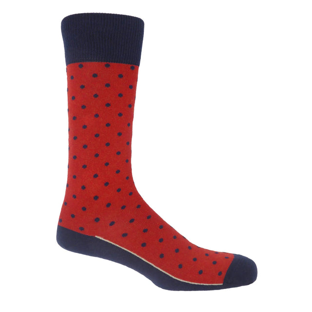 Pin Polka Men's Socks - Apple - Peper Harow