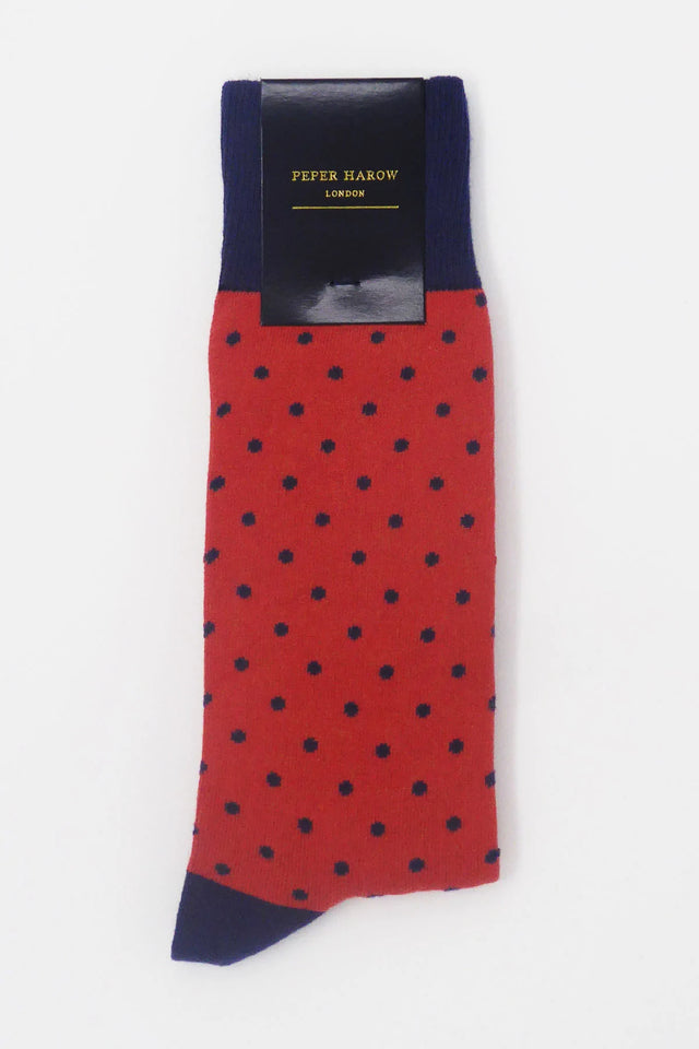 Pin Polka Men's Socks - Apple - Peper Harow