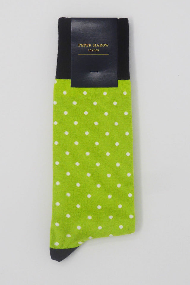 Pin Polka Men's Socks - Mint - Peper Harow