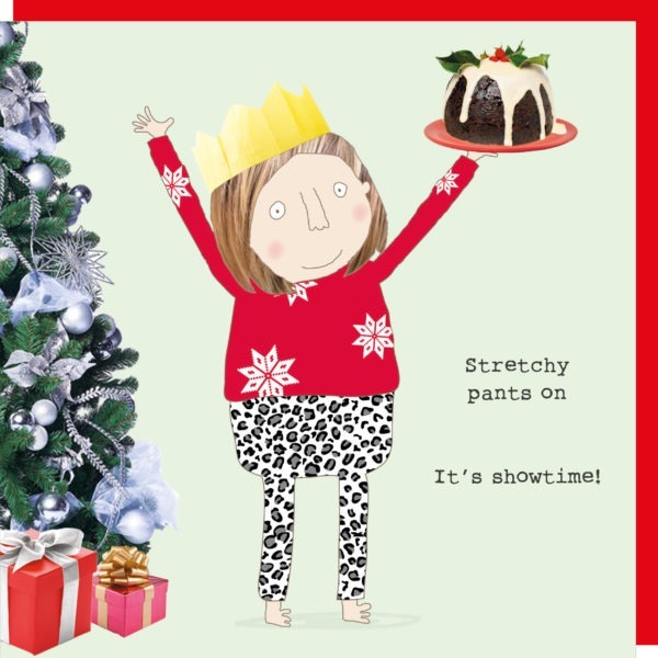 Showtime - Festive Rosie Christmas Card - Rosie Made A Thing