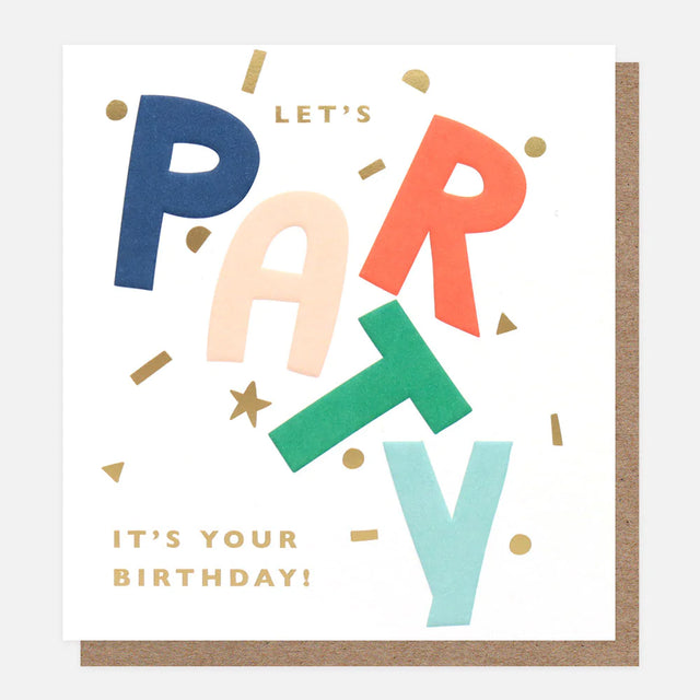 Let's Party Birthday Card - Caroline Gardner