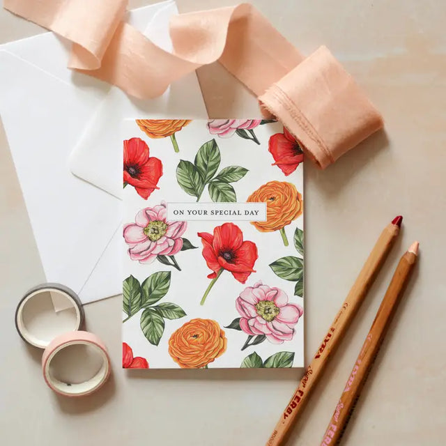 On Your Special Day Floral Watercolour