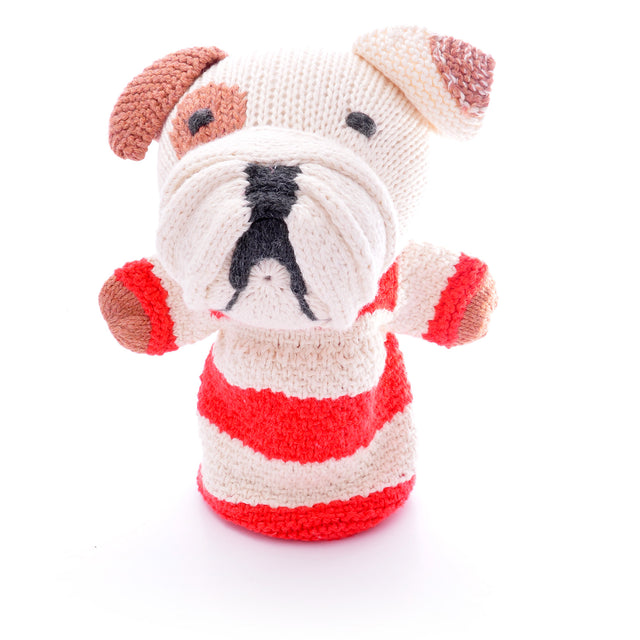 Bulldog Hand Puppet in Organic Cotton