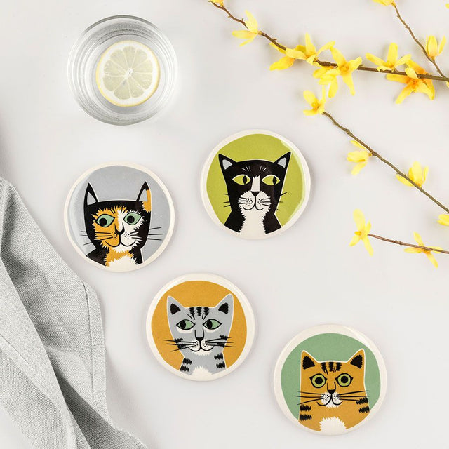 Cat Coaster Set - Hannah Turner