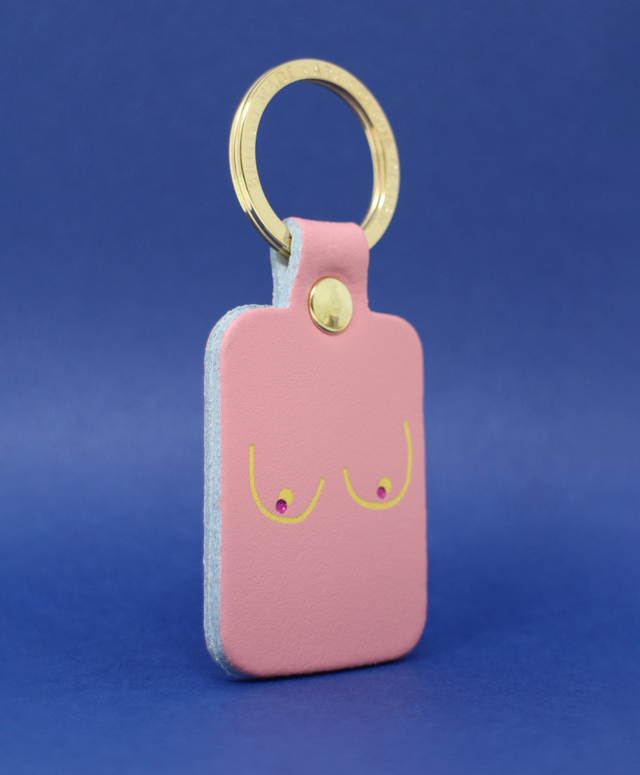Boobie Keyring: Pale Pink