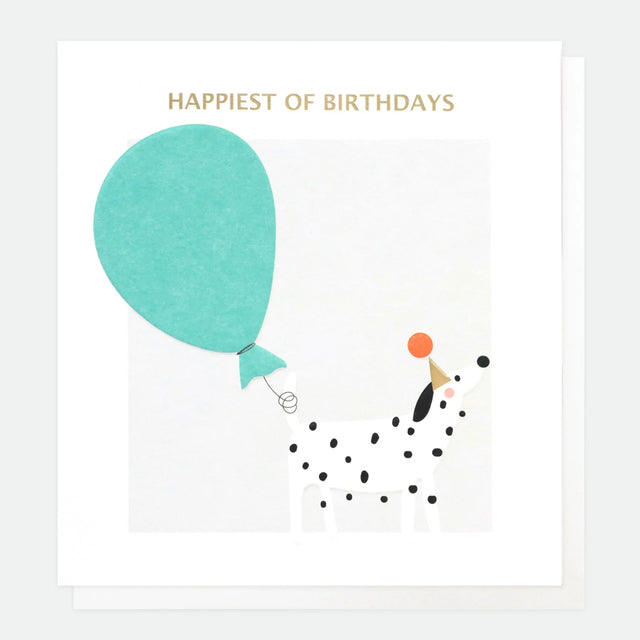 Happiest of Birthdays Spotty Dalmatian Card - Caroline Gardner