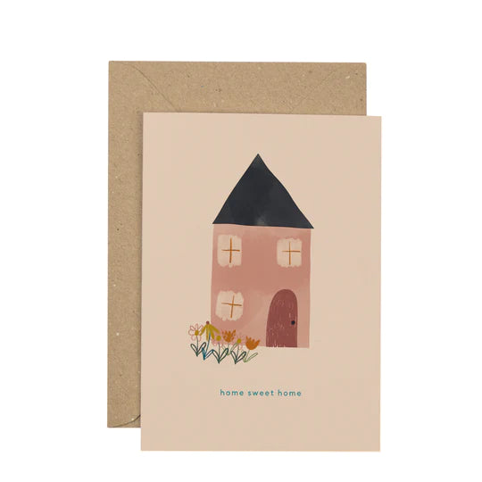 Home Sweet Home with Flowers Card - Plewsy