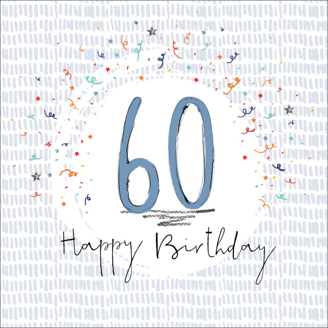 60th Birthday Confetti - Hedgerow Collection - Handcrafted Card Company