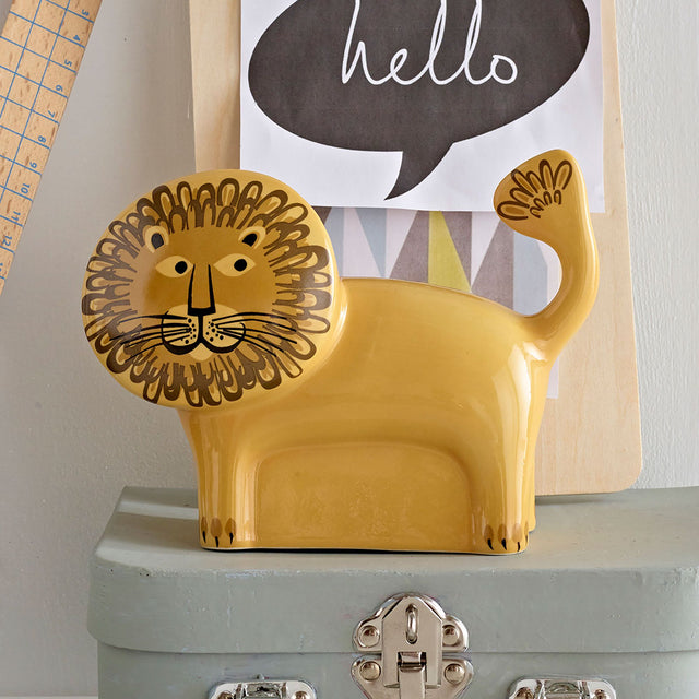 Lion Ceramic Money Bank