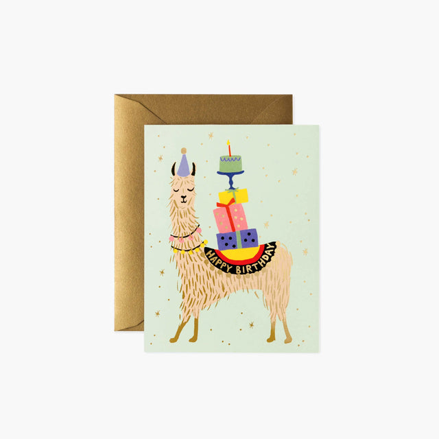 Llama Happy Birthday Card - Rifle Paper Co