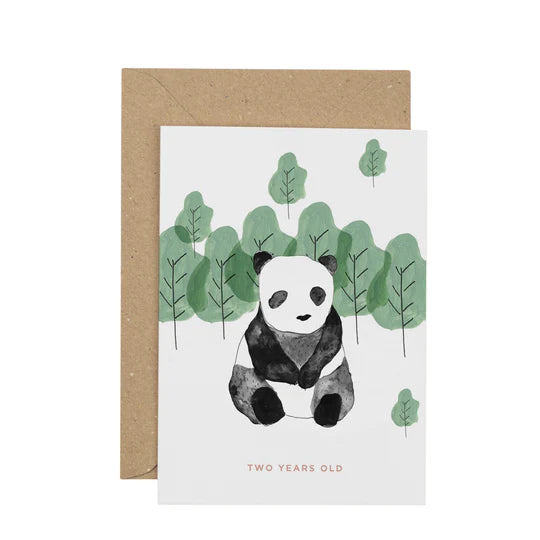 Panda Two Years Old Card - Plewsy